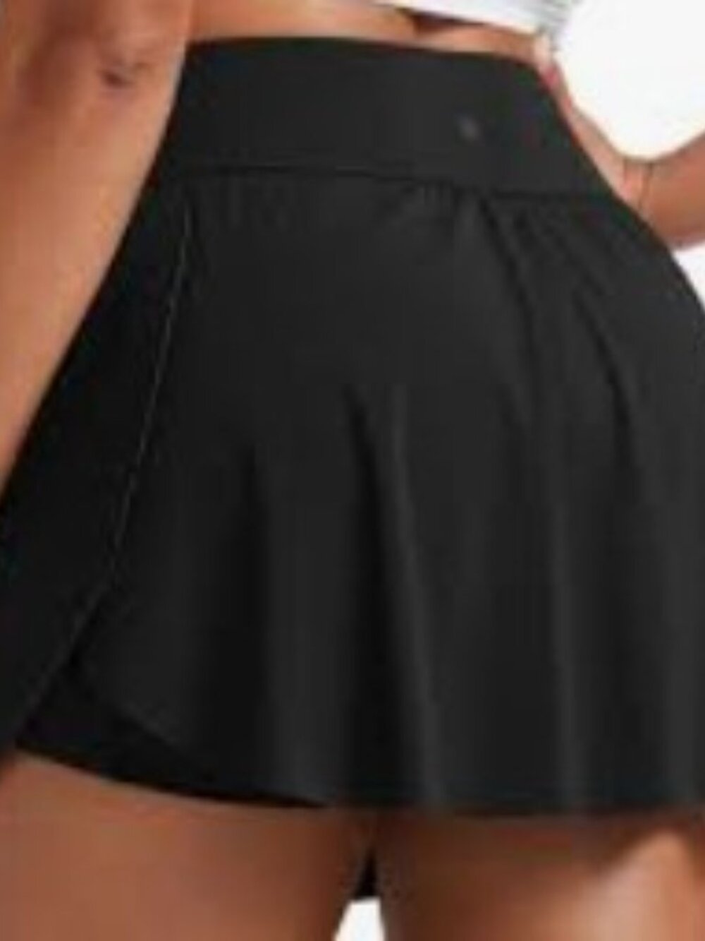 Champion Black Athletic Shorts with Logo and side splits